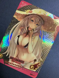 MNF Algerie Azur Lane Foil Swimsuit Goddess Waifu Card Girl Holo Doujin Anime - Image 3