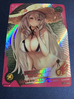 MNF Algerie Azur Lane Foil Swimsuit Goddess Waifu Card Girl Holo Doujin Anime - Image 5