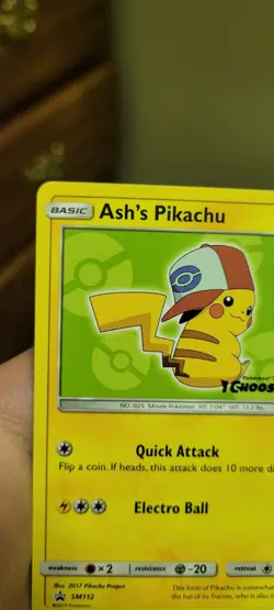 2017 Pokemon Movie Ash's Pikachu Sun & Moon Promos - #SM112 - Exc+/NM - Image 4