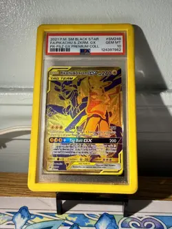 2021 POKEMON SM BLACK STAR PROMO #SM248 FULL ART/PIKACHU & ZEKROM GX PSA 10 - Image 1