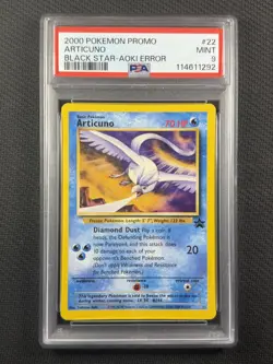 Pokemon Cards PSA 9 MINT Articuno Aoki Error WotC BSP 2000 Ultra Rare #22 - Image 1