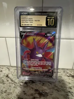Crobat V Full Art 182/189 Swsh03: Darkness Ablaze Cgc Pristine 10 Pokemon Card - Image 1