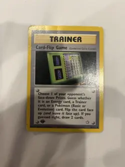 Card-Flip Game Trainer 92/111 1st Edition Pokemon Card - Neo Genesis - Image 1