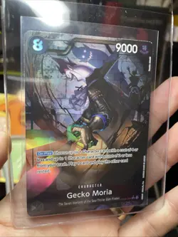 GECKO MORIA OP06-086 SR ALT ART WINGS OF THE CAPTAIN ENGLISH ONE PIECE CARD NM - Image 1