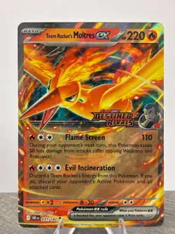 Pokemon TCG Team Rocket's Moltres ex 031/182 Sv10: Stamped Destined Rivals Holo - Image 1