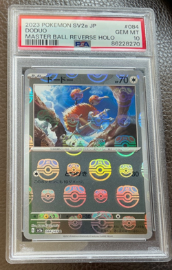 MASTER BALL REVERSE HOLO #084 DODUO 2023 POKEMON JPN SV2A-POKEMON 151 PSA 10 - Image 1
