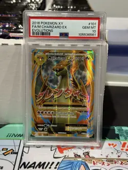 2016 POKEMON XY EVOLUTIONS #101 FULL ART/M CHARIZARD EX PSA 10 - Image 1