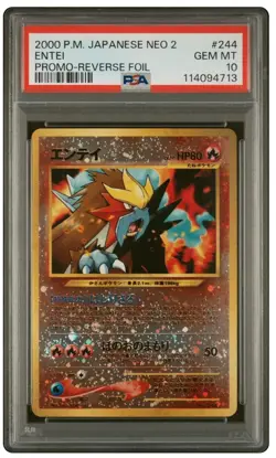 2000 Pocket Monster Japanese Neo 2 ENTEI #244 Promo PSA 10 - Image 1