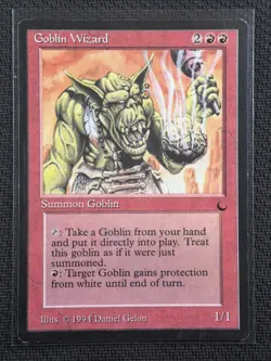 Magic The Gathering TCG Goblin Wizard 1994 LP Ultra Rare - Image 1