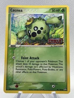 Cacnea 46/108 EX Power Keepers Reverse Holo Stamped Vintage Pokemon TCG Card - Image 1