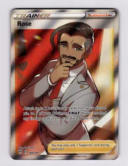 Rose (Full Art) 189/189 SWSH03: Darkness Ablaze 2020 Pokemon NM - Image 1