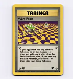 Warp Point 126/132 1st Edition Gym Challenge Common VTG Pokemon Kenji Kinebuchi - Image 1