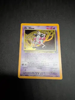 Pokemon TCG Mr. Mime Jungle 6/64 Holo Unlimited Holo Rare MP - Image 1