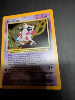 Pokemon TCG Mr. Mime Jungle 6/64 Holo Unlimited Holo Rare MP - Image 2