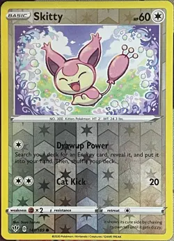 Skitty Reverse Holo - 141/189 - Darkness Ablaze Pokemon 2020 - Image 1