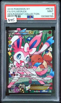 2016 Sylveon EX #RC32 Gen. Radiant PSA 9 Pokemon Card - Image 1