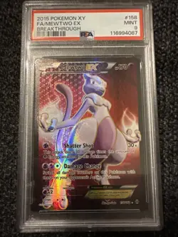 Mewtwo EX 158/162 XY Breakthrough HP Ultra Rare PSA 9 Pokemon TCG - Image 1