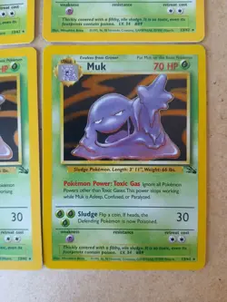 Pokemon TCG Muk 13/62 Fossil Holo 4x Card Lot LP Condition - Image 5