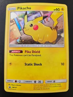 PIKACHU SM157 P SM BLACK STAR PROMOS POKEMON LP - Image 1