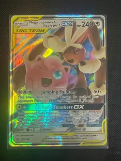 Pokemon: Mega Lopunny & Jigglypuff GX 165/236 - Cosmic Eclipse- PTCG - Image 1