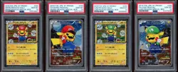 2016 Pokemon Mario Luigi Pikachu Poncho Japanese XY Promo Complete Set PSA 10 - Image 2