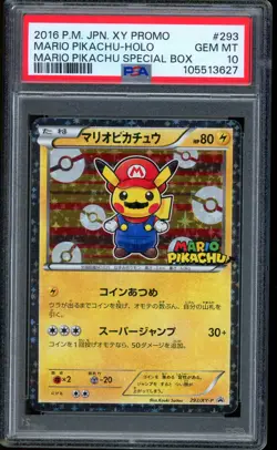 2016 Pokemon Mario Luigi Pikachu Poncho Japanese XY Promo Complete Set PSA 10 - Image 3