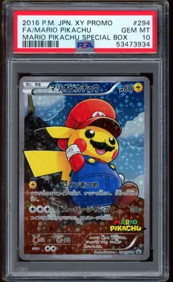 2016 Pokemon Mario Luigi Pikachu Poncho Japanese XY Promo Complete Set PSA 10 - Image 5