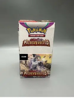 Pokemon TCG Scarlet & Violet Paldea Evolved Half Booster Box 18 Packs (Unsealed) - Image 1