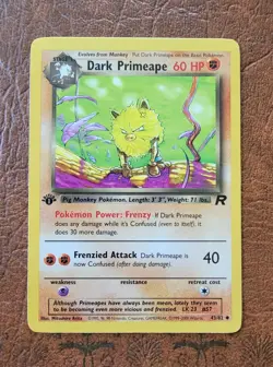 Dark Primeape #43/82 Team Rocket 1st Edition Pokemon TCG - Image 1