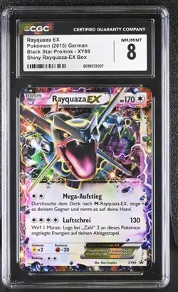 Pokemon no PSA CGC 8 Rayquaza Ex #XY69 Black Star Promo 2015 Deutsch - Image 1