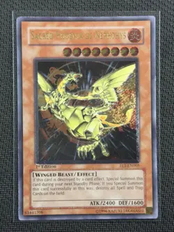 Yu-Gi-Oh TCG Sacred Phoenix Of Nephthys 1st Ed LP 1996 Ultra Rare FET-EN005 - Image 1