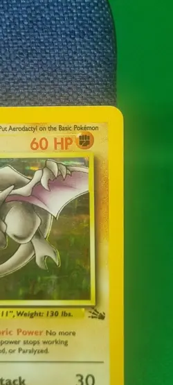 Aerodactyl 1/62 Fossil holo Rare vintage pokemon TCG card Wizards Of The Coast - Image 4