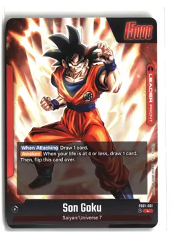 NM-Mint MTG Regular Son Goku - FB01-001 - L Fusion World: Awakened Pulse (FB01) - Image 2