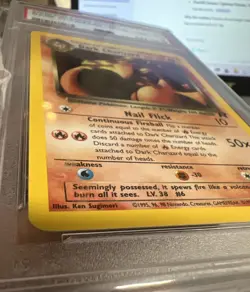 2000 Pokemon Team Rocket Dark Charizard Holo 4/82 PSA 8 - Image 3