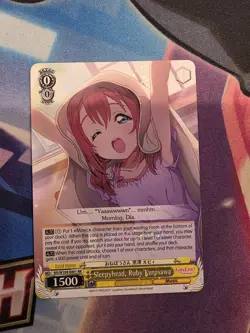 WeiB (Weiss) Schwarz Card Love Live SIF2 Sleepyhead Ruby Kurosawa RR EN. - Image 1