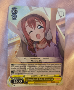 WeiB (Weiss) Schwarz Card Love Live SIF2 Sleepyhead Ruby Kurosawa RR EN. - Image 1