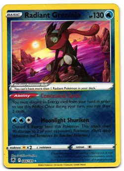 Radiant Greninja 046/189 - Astral Radiance Radiant Rare Pokemon TCG - HP Card - Image 1