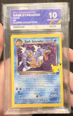 2021 Pokemon SWSH Celebrations Classic Collection 8 Dark Gyarados Holo Ace 10 - Image 1