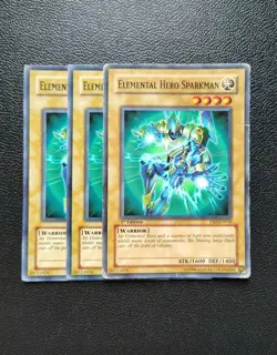 Yu-Gi-Oh - Elemental Hero Sparkman 3X - Full Playset - Image 1