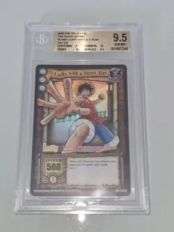 One Piece CCG 2005 Luffy With A Straw Hat The Quest Begins BGS 9,5 Gold Rare - Image 1