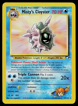Pokemon Card - Misty's Cloyster Gym Heroes 29/132 Rare - Image 1