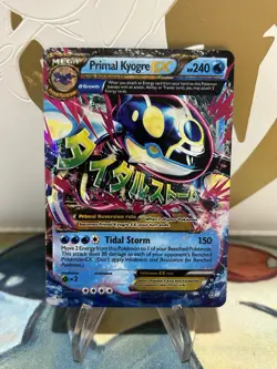 Primal Kyogre EX 55/160 Primal Clash Ultra Rare Full Art Holo Pokemon NM/LP - Image 1