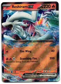Reshiram ex 030/159 - Journey Together Double Rare Pokemon TCG - M/LP Card - Image 1