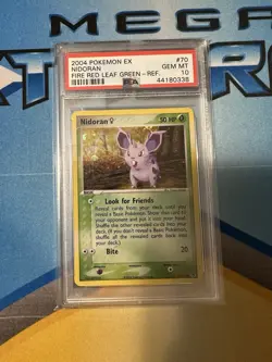 PSA 10 Pokemon Nidoran #70/112 Rev Foil Fire Red & Leaf Green PSA 10 Pop 25! - Image 1