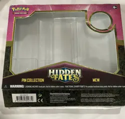 POKEMON HIDDEN FATES MEW AND MEWTWO PIN COLLECTION SET x 1 - Empty Box No Cards - Image 1