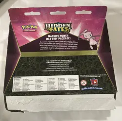 POKEMON HIDDEN FATES MEW AND MEWTWO PIN COLLECTION SET x 1 - Empty Box No Cards - Image 2