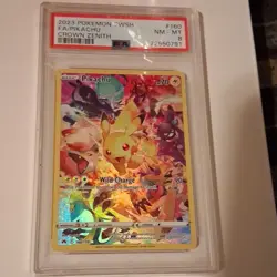 Pokemon Crown Zenith Pikachu Full Art Secret Rare Holo PSA 8 160/159 2023 - Image 1