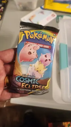 Pokemon TCG Sun & Moon Cosmic Eclipse Booster Pack Togepi Cleffa & Igglybuff Art 820650805899 - Image 1
