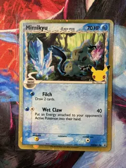 Mimikyu SWSH136 Pokemon Celebrations 25th Anniversary Black Star Promo Holo NM - Image 1