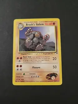 MP/HP Pokemon Card - Brock's Golem Gym Heroes 20/132 Rare - Image 1